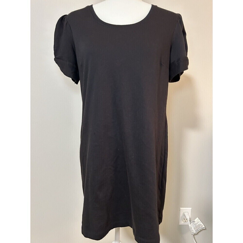 NINE WEST Puff Sleeve Jersey Dress Knee Length Large